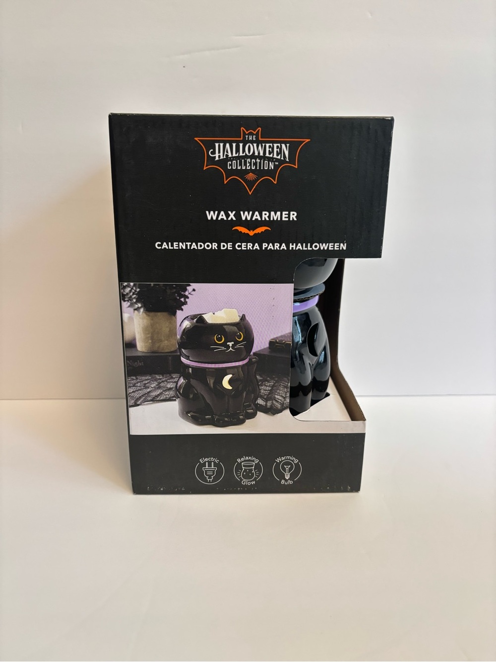 The Halloween Collection Black Cat with Moon Light Up Electric Wax Warmer 2026